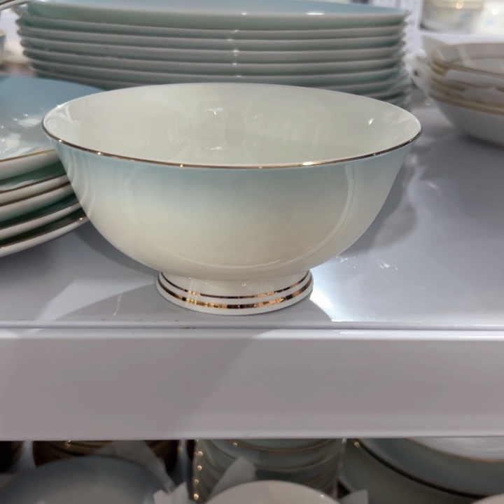 瓷渐变蓝六寸面碗三个