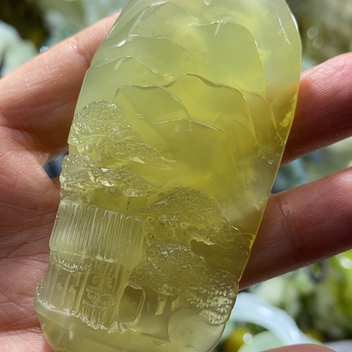岫玉未镶嵌岫玉手把