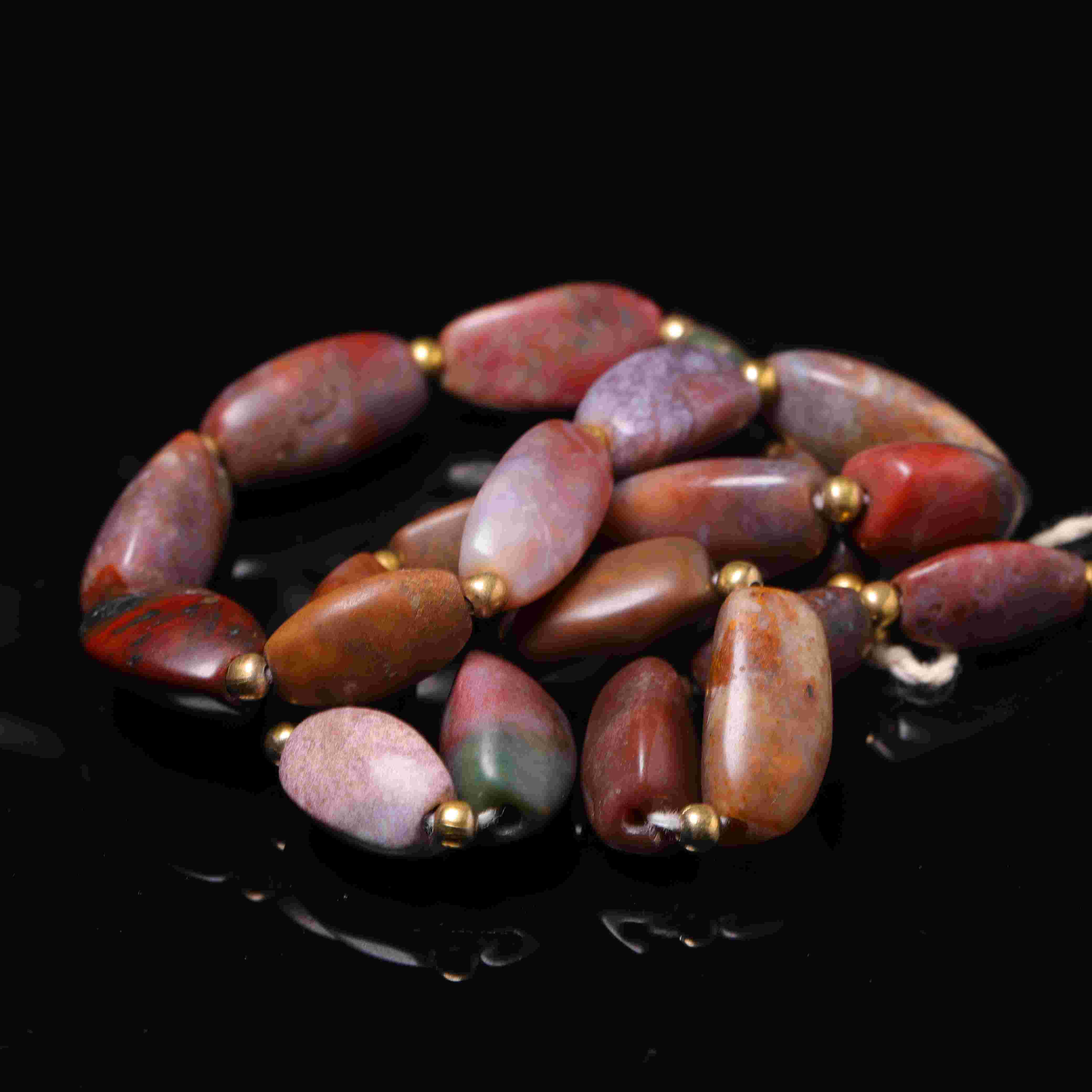 1701明代天然鸡肝玛瑙项链1927