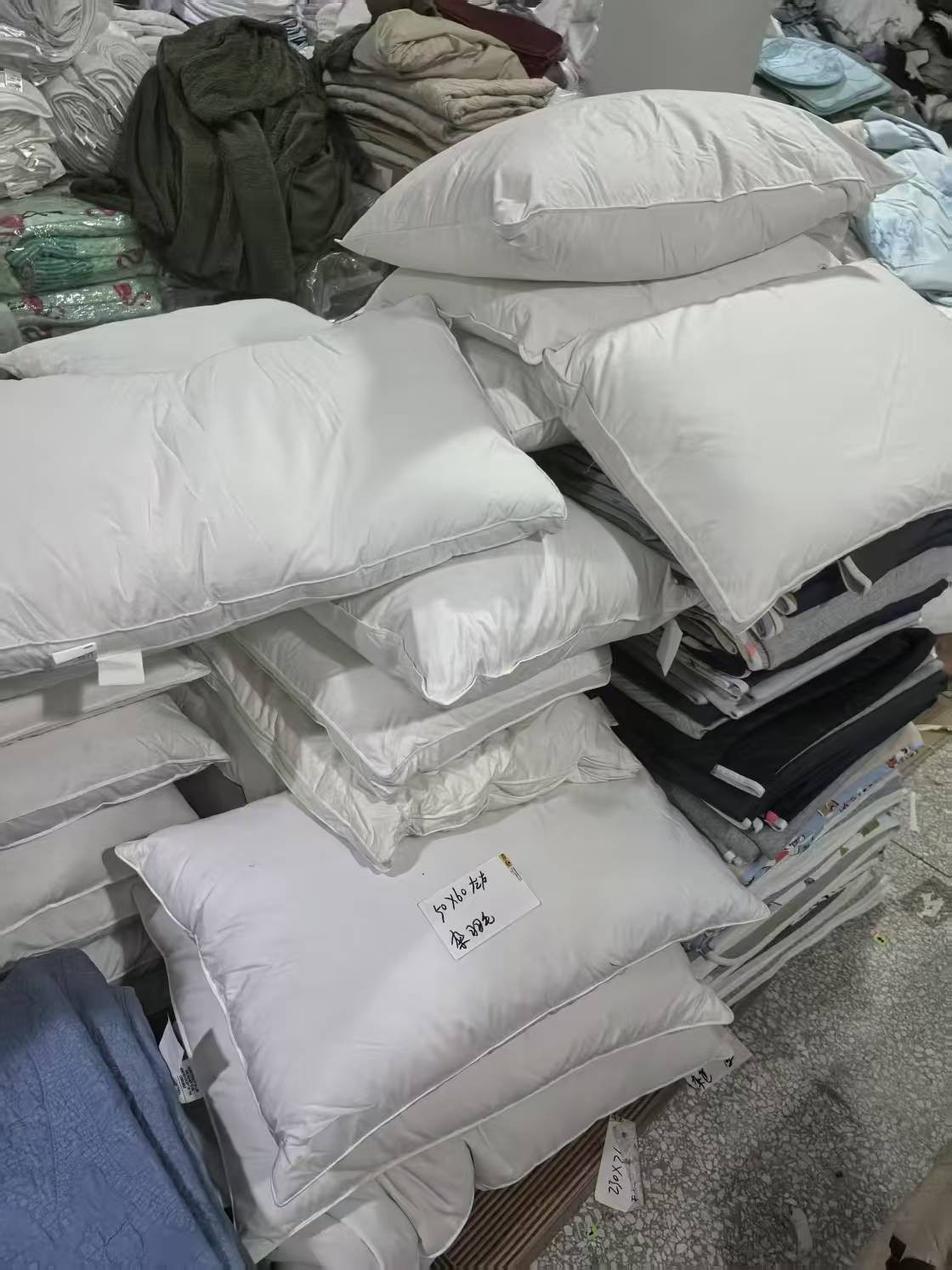 《厚广家》3楼50×60高支棉羽毛枕 杂款 不挑款 发1个