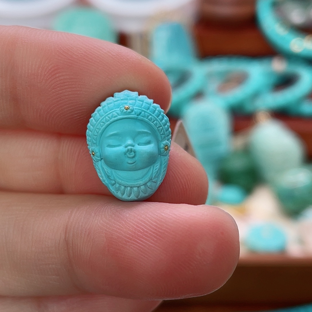 未镶嵌绿松石珠宝半成品