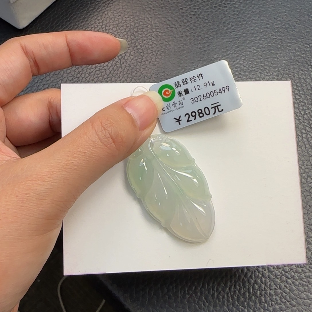 翡翠颈饰未镶嵌正冰金枝玉叶