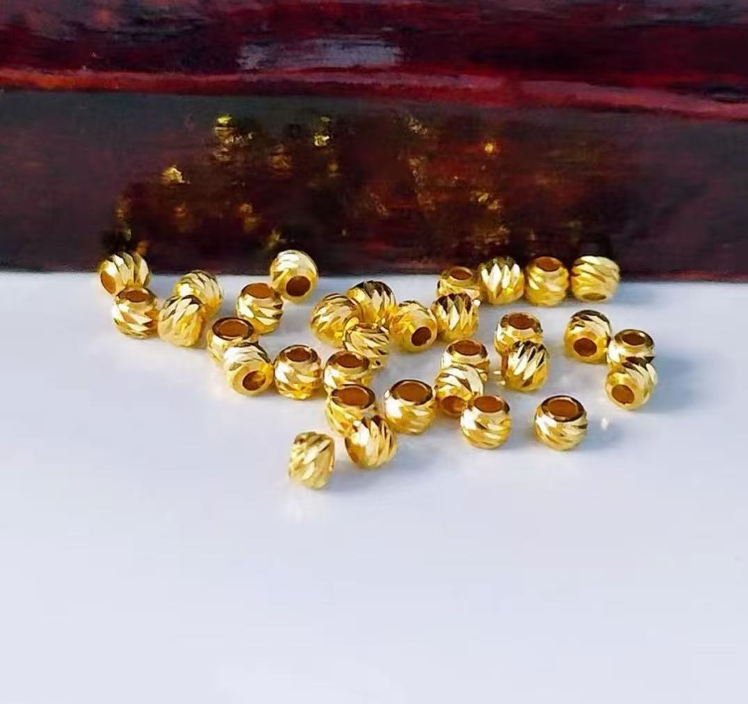 18K卡3mm车花珠批花珠隔珠配件（拍满10赠2）