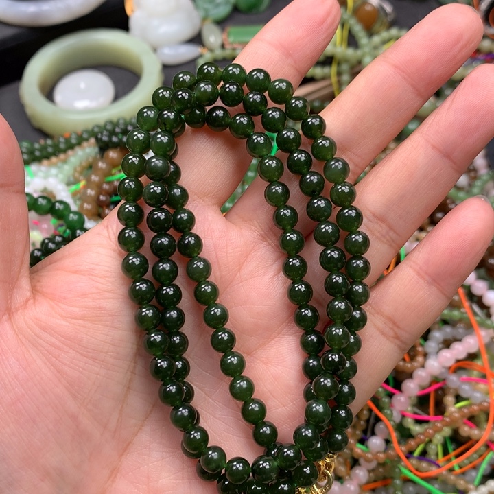 和田玉未镶嵌手链66