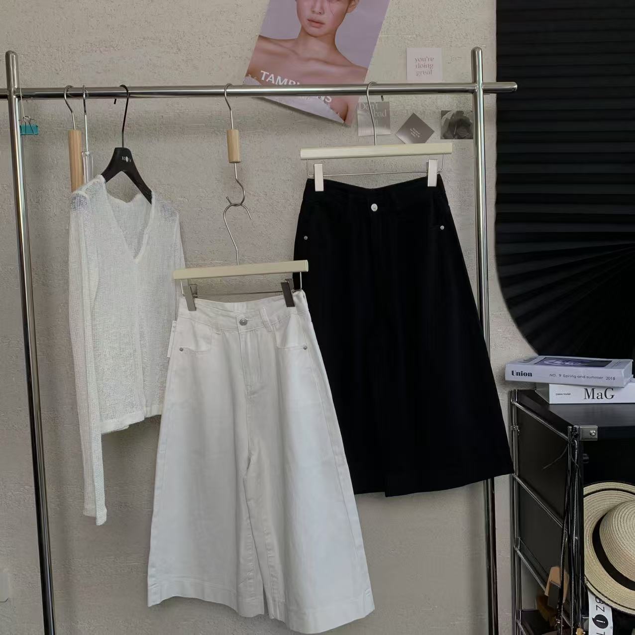 『雨美 Show』0263时尚百搭宽边七分裤