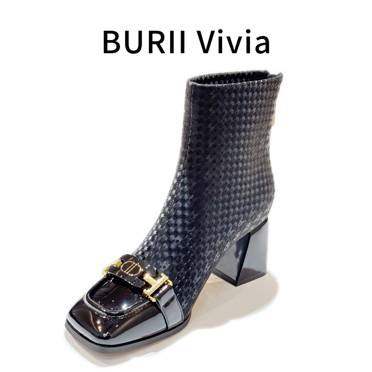 Vivia联名高定高奢女鞋A018瘦瘦靴粗跟轻职风中跟女靴