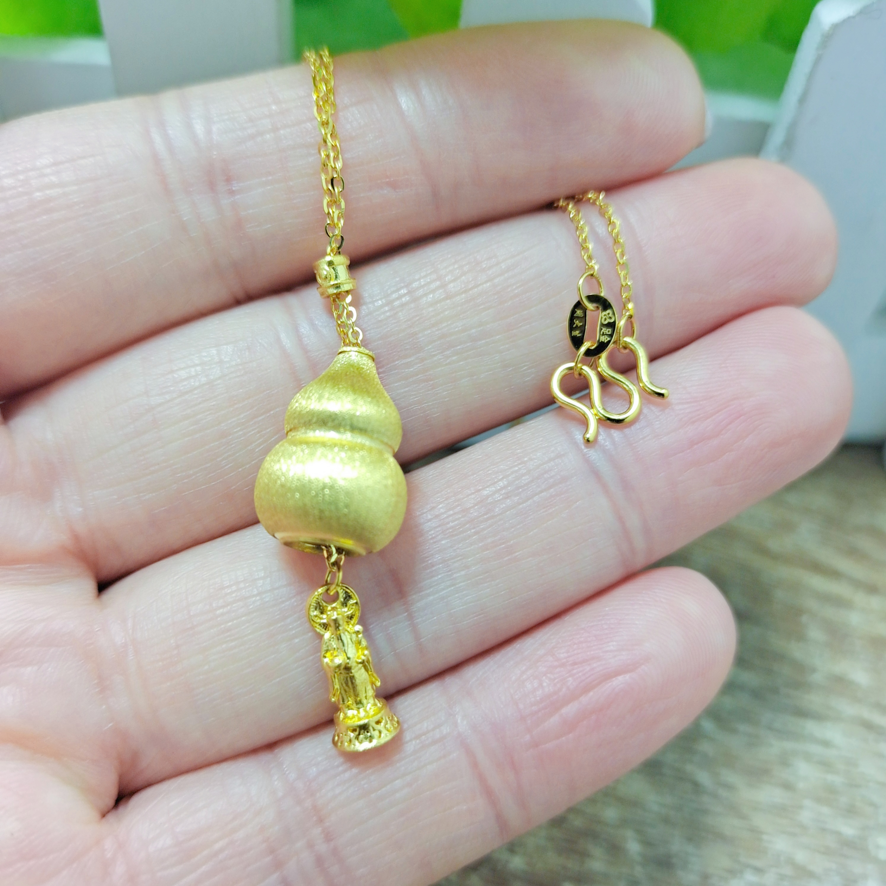 周大生女神节黄金福禄葫芦套链古法金葫芦里有财神2025新款