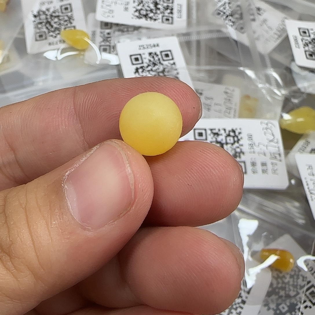 琥珀未镶嵌裸石11圆珠没打孔