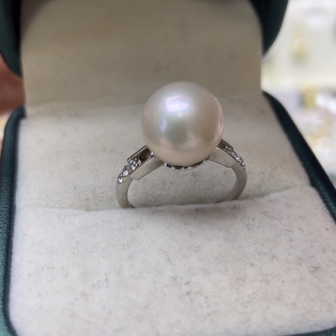 淡水珍珠戒指银S925镶嵌