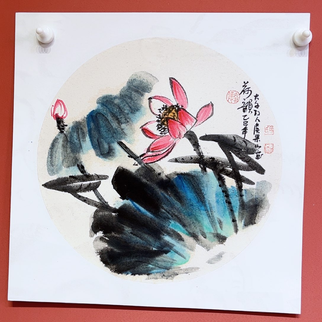 国画侯果山老师亲笔手绘作品朵 