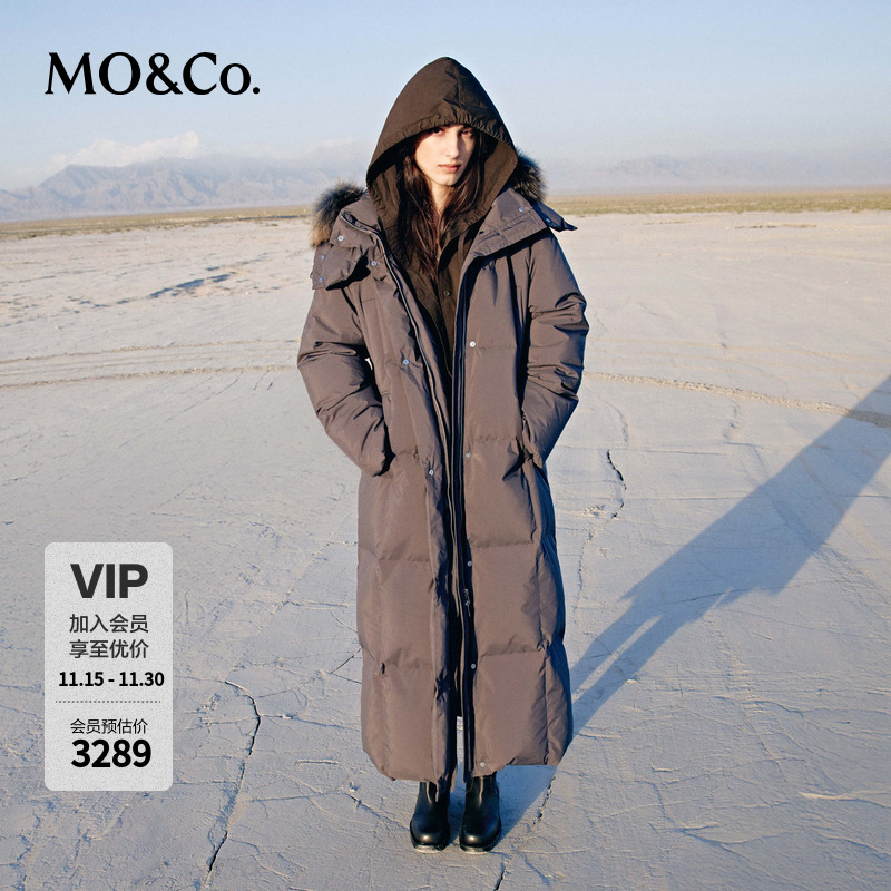 MOCO羽绒服2025冬新品90鸭绒抗寒毛领【轻暖漫游系列】MBE4EINT11