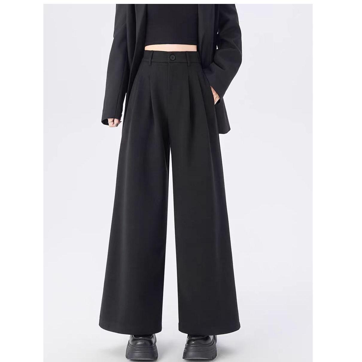 【飞姐】简约百搭显瘦直筒休闲裤裤子K366款