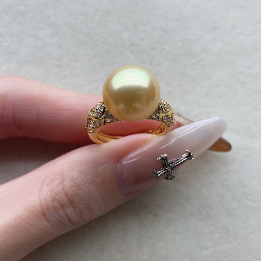 戒指53海水珍珠银S925镶嵌