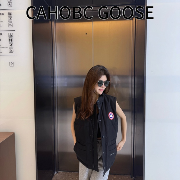 cahobc goose羽绒马甲外套男户外女款背心2025冬季新款加厚保暖