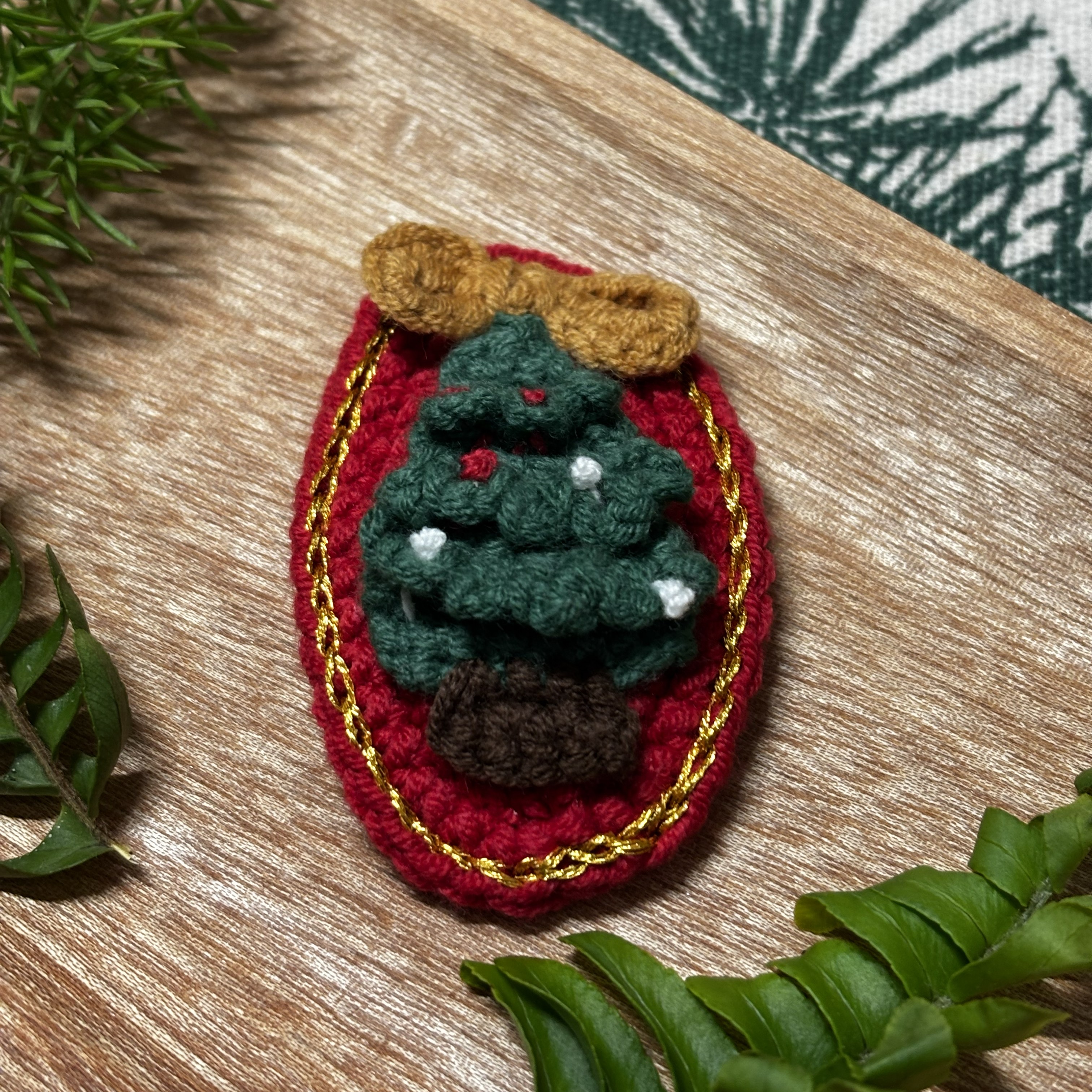 【圣诞绒绒松】少女风发夹秋冬头饰纯手工甜美圣诞可爱发饰红色