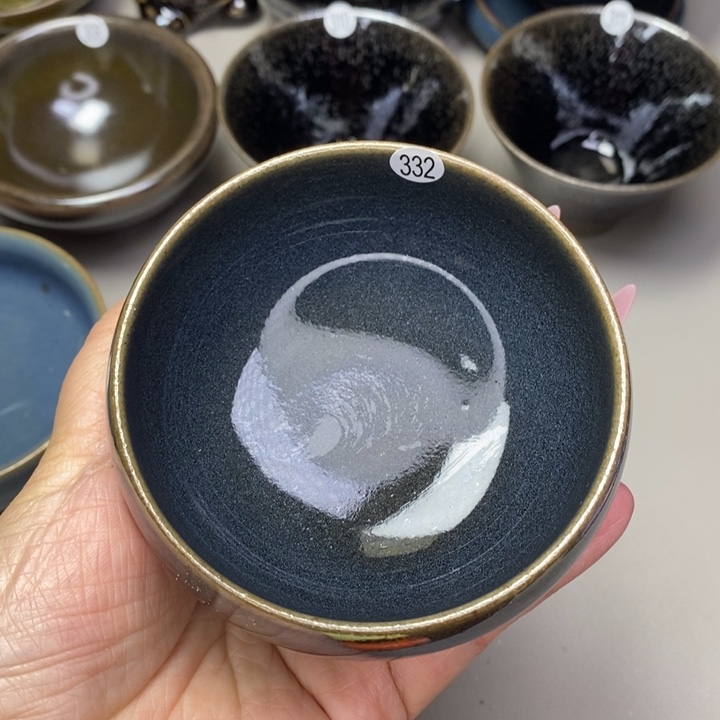 茶盏建窑建盏磨底柴烧主人杯