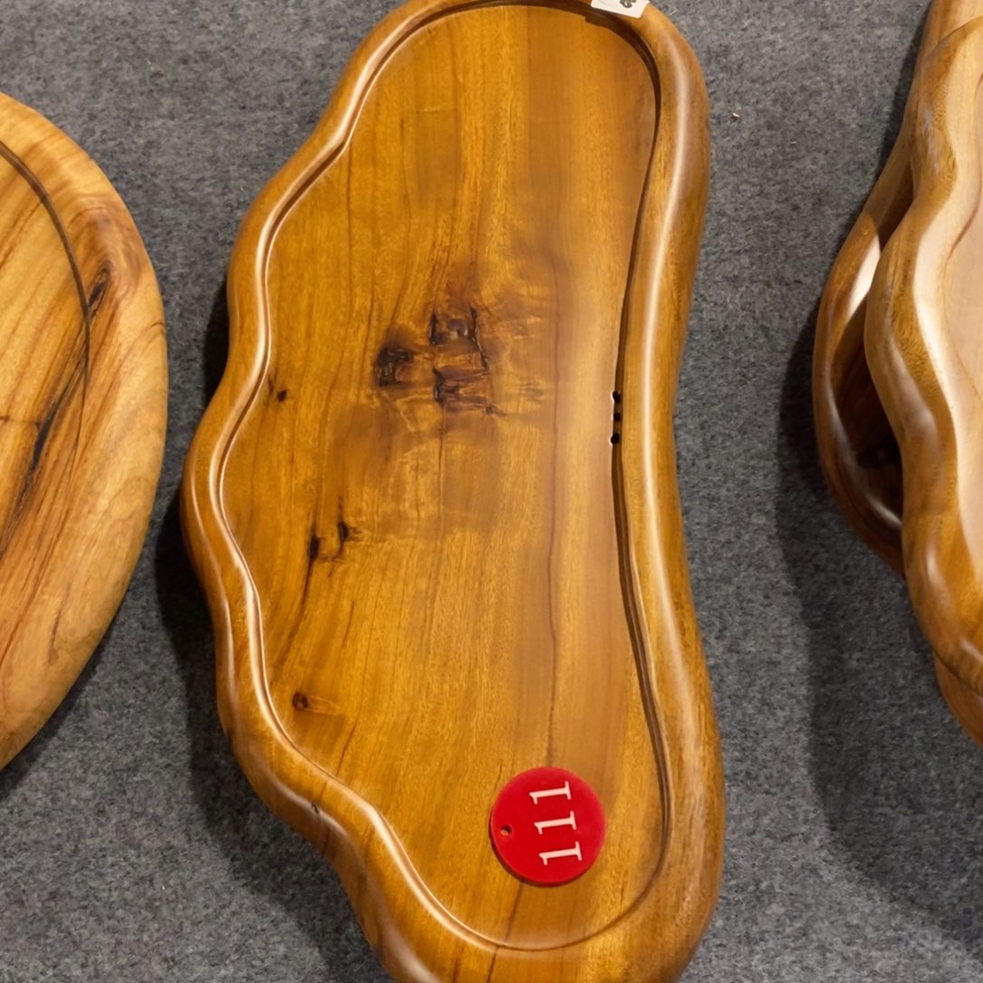 离***风香樟木自然随形茶盘