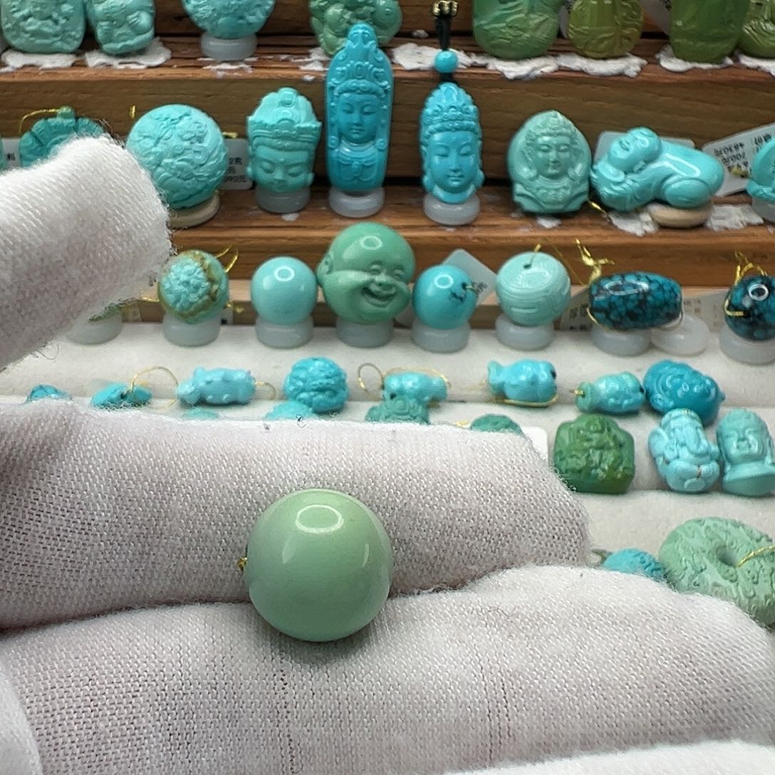 绿松石圆珠 未镶嵌