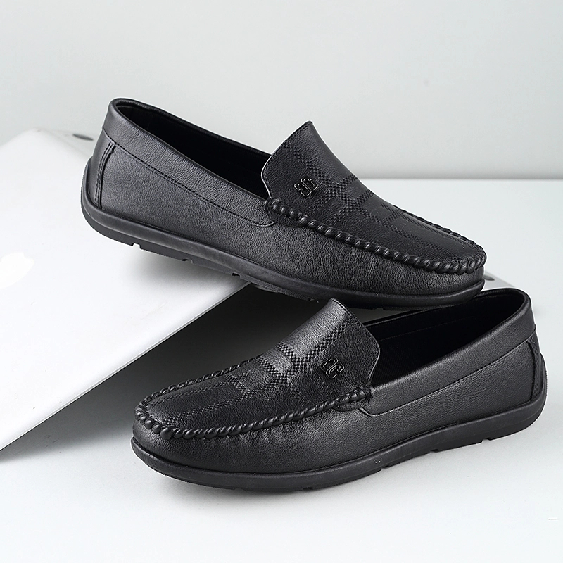 2025年春夏男士休闲豆豆鞋潮流软面驾车鞋韩版百搭皮鞋软底乐福鞋