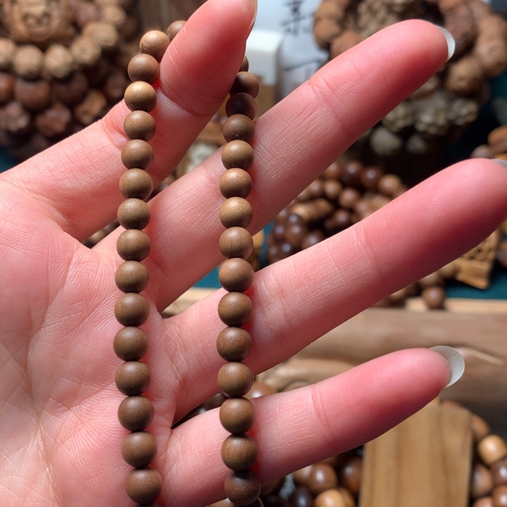檀香木手串/手链乍*老山檀香0.6多圈顺纹*2