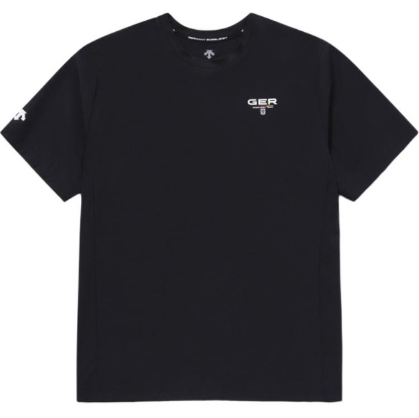 【清仓大促】迪桑特左胸字母印花圆领休闲短袖弹力T恤SP123IWH32