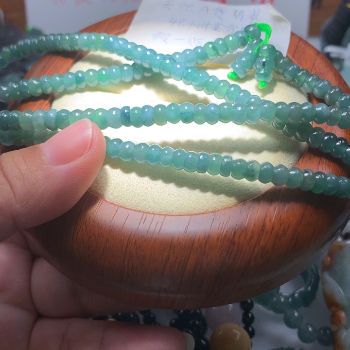 翡翠颈饰未镶嵌保真天然A货翡翠