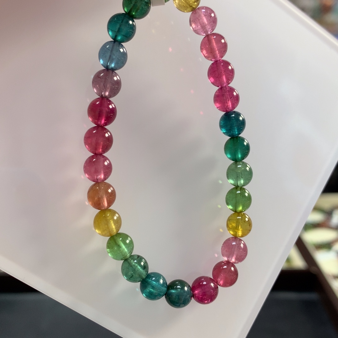 未镶嵌手链碧玺7左右