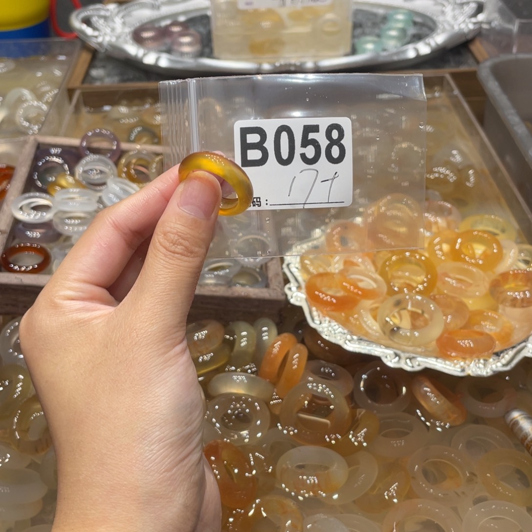 玛瑙/玉髓未镶嵌戒指058