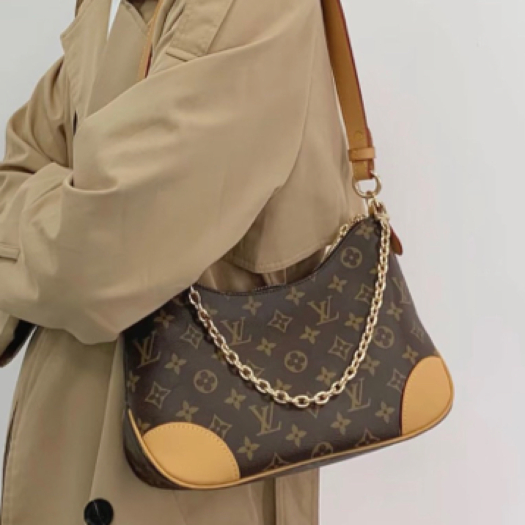 全新未使用 LouisVuitton/路易威登 经典老花黄牛角链条包