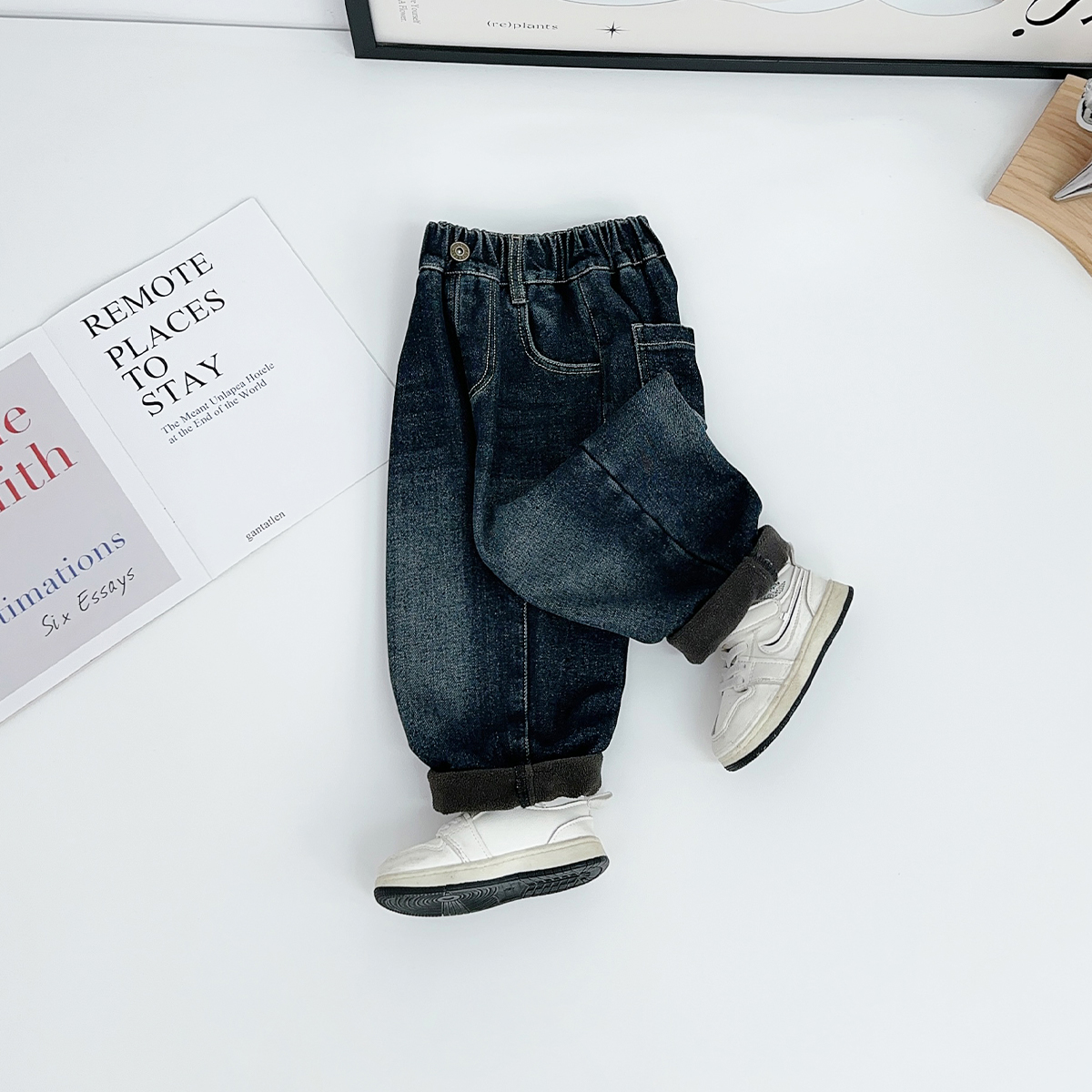 男童牛仔裤加绒裤子儿童2025冬新款秋冬装 CXF3736 悠悠童话童装