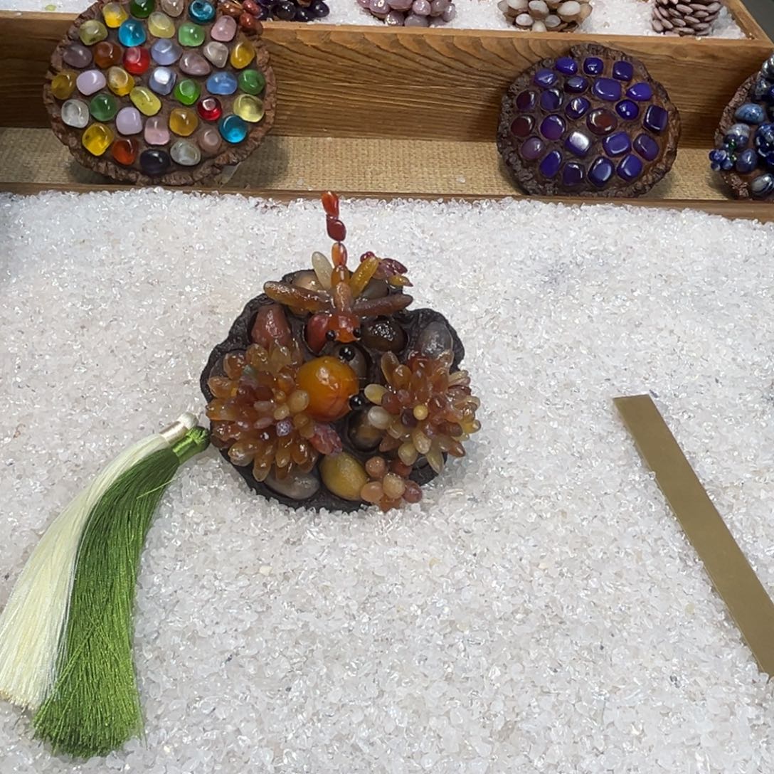 风***由莲蓬干花摆件造景