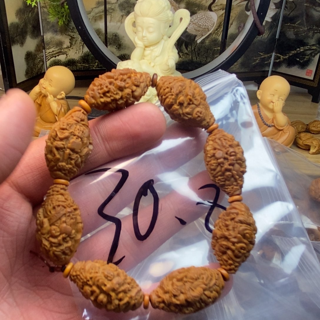 橄榄核手串/手链橄榄核雕刻工艺手串7