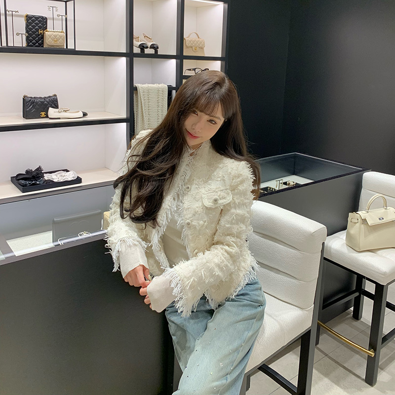 Liuu嘻嘻小香风流苏外套女秋冬季节高级别致法式气质百搭显瘦上衣