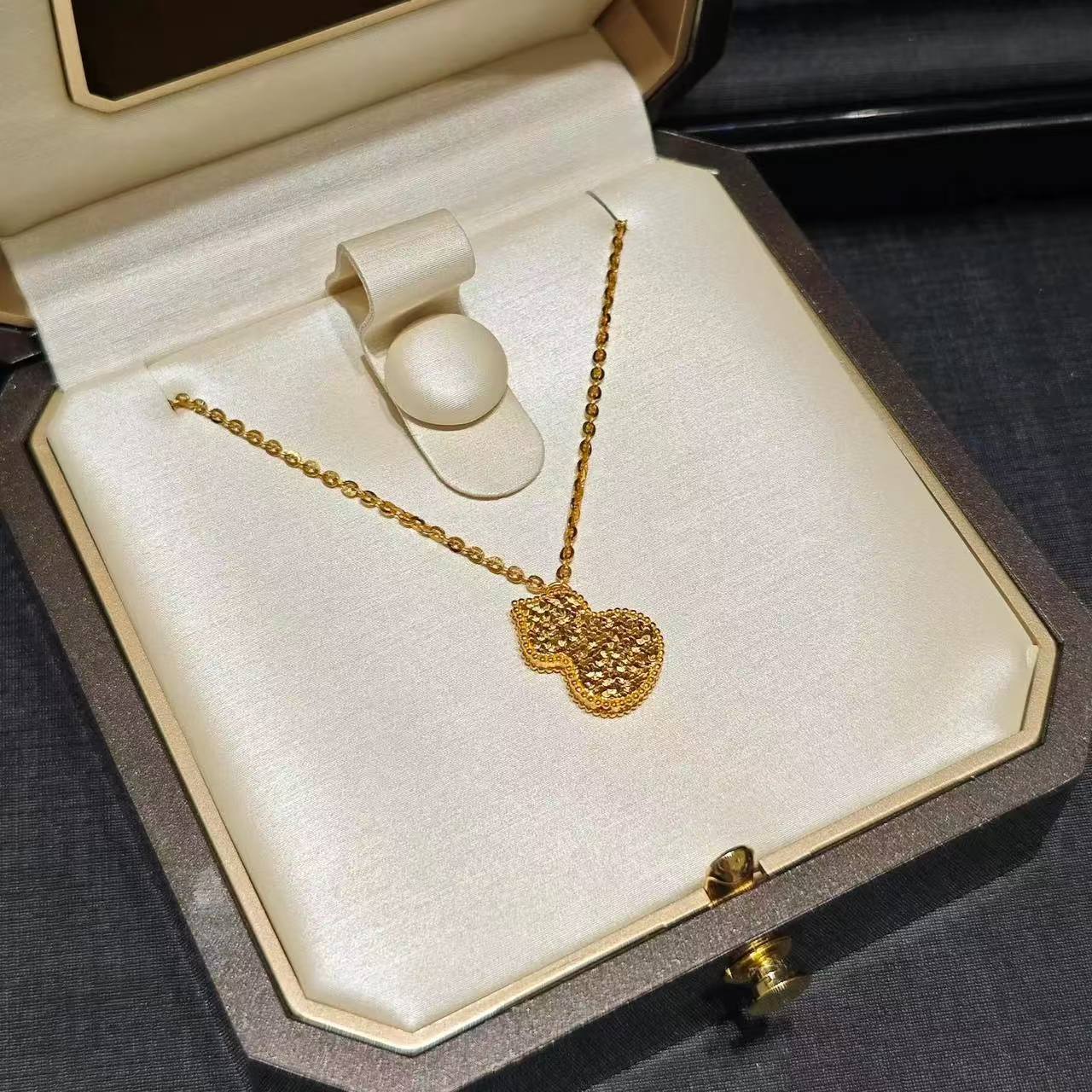 铜合金吊坠 碎碎冰款葫芦项链轻奢吊坠