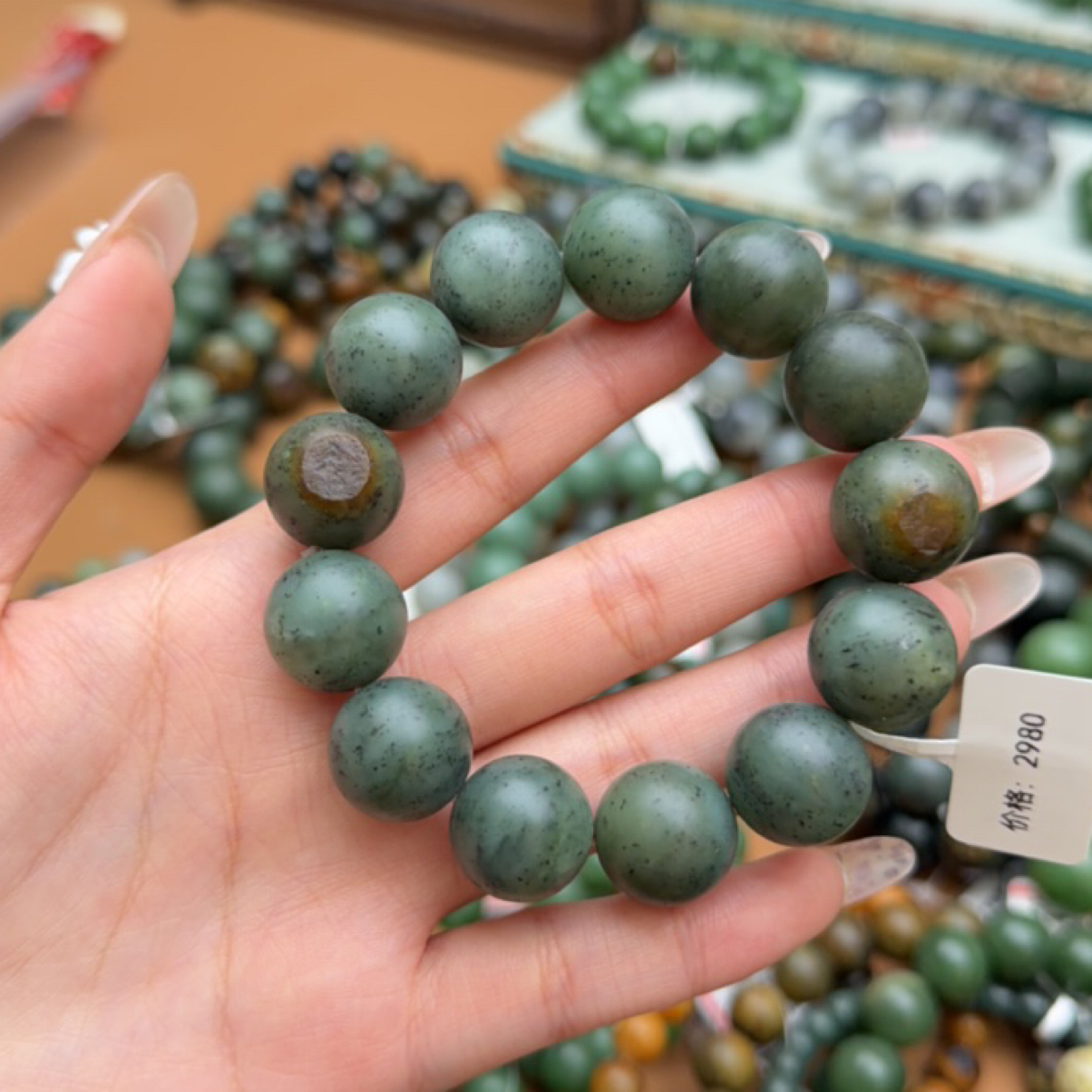 和田玉手串1230d拍一发一