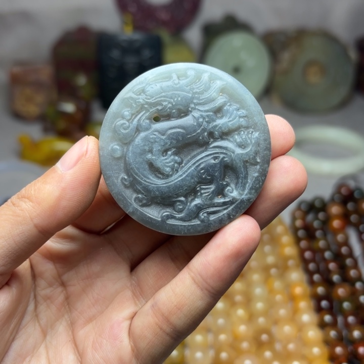 白玉菩提吊坠———-