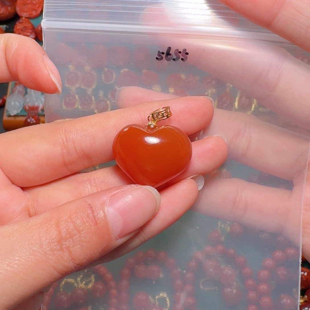 南红玛瑙南红18K金镶嵌