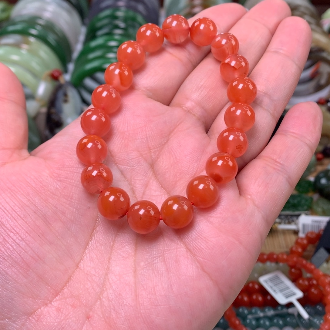 南红玛瑙未镶嵌手链卡10