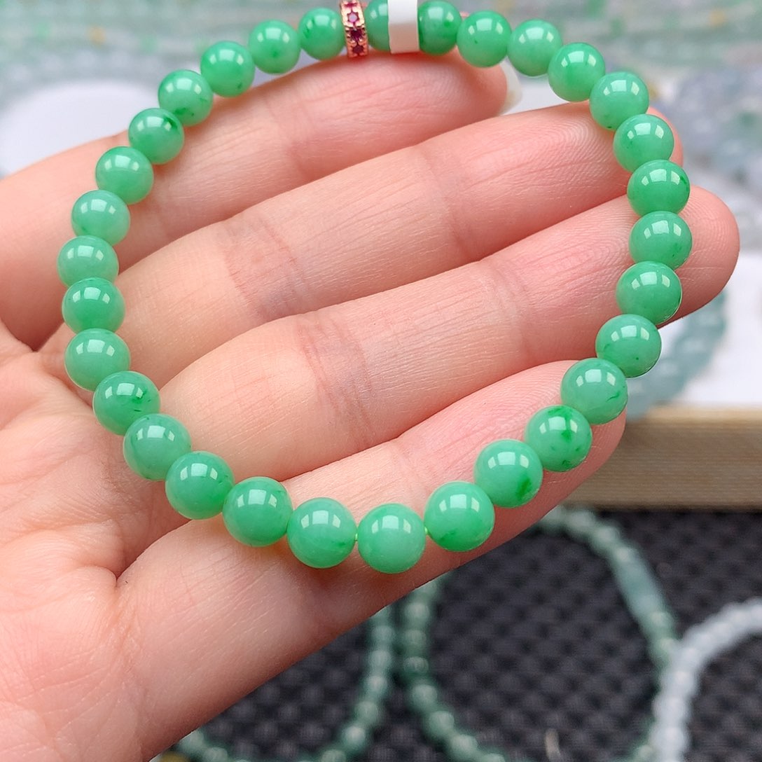 翡翠手链未镶嵌翡翠卡5.8