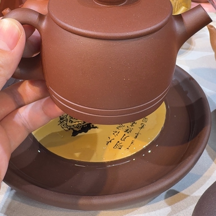 紫砂茶壶底槽青巨轮