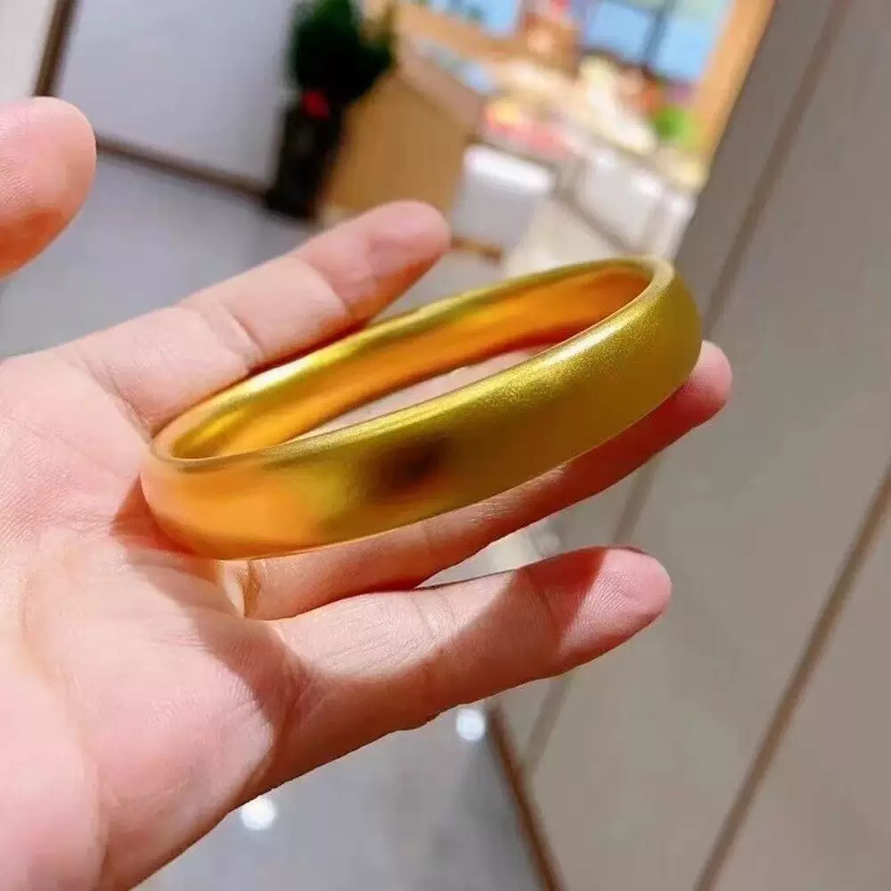 铜合金手镯 经典周大大家同款气质素圈光面精美百搭素款轮胎手镯