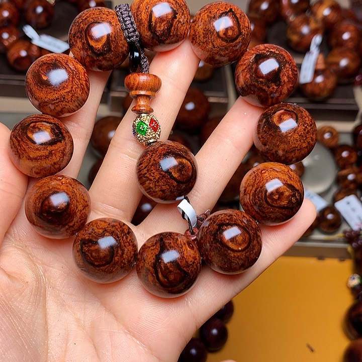 花梨木类手串/手链黄花梨风化料老挝花梨土埋料2.0