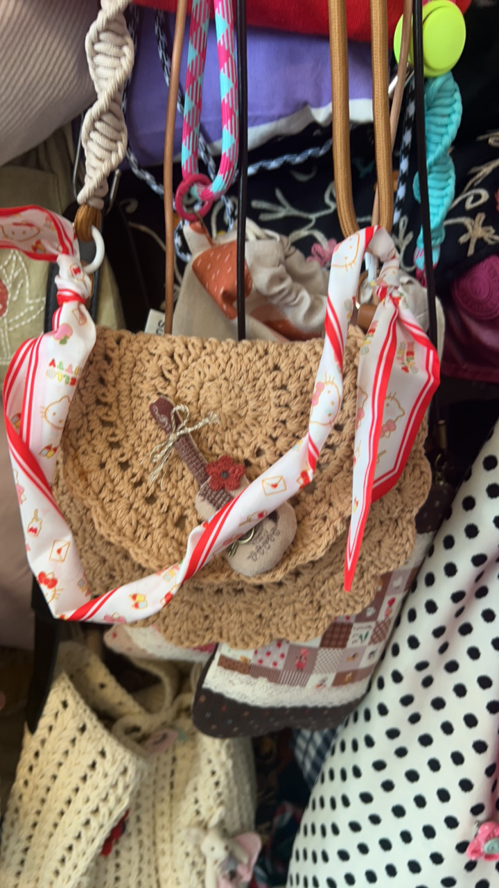 兜小兜森系夏款斜挎编织包