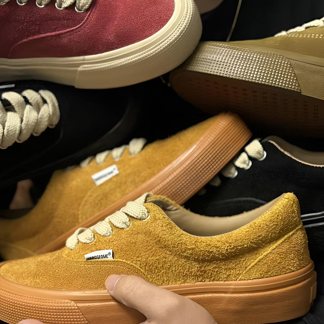 翻毛皮复古休闲板鞋低帮百搭休闲小众干净潮鞋痞帅鞋子牛反绒男款