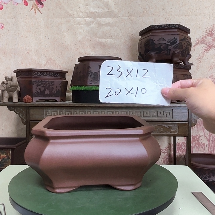 紫砂花盆精品紫泥