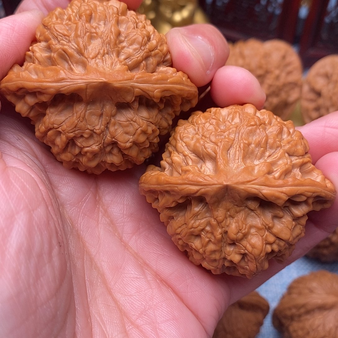 白***次把件文玩核桃全品官帽47.8尺