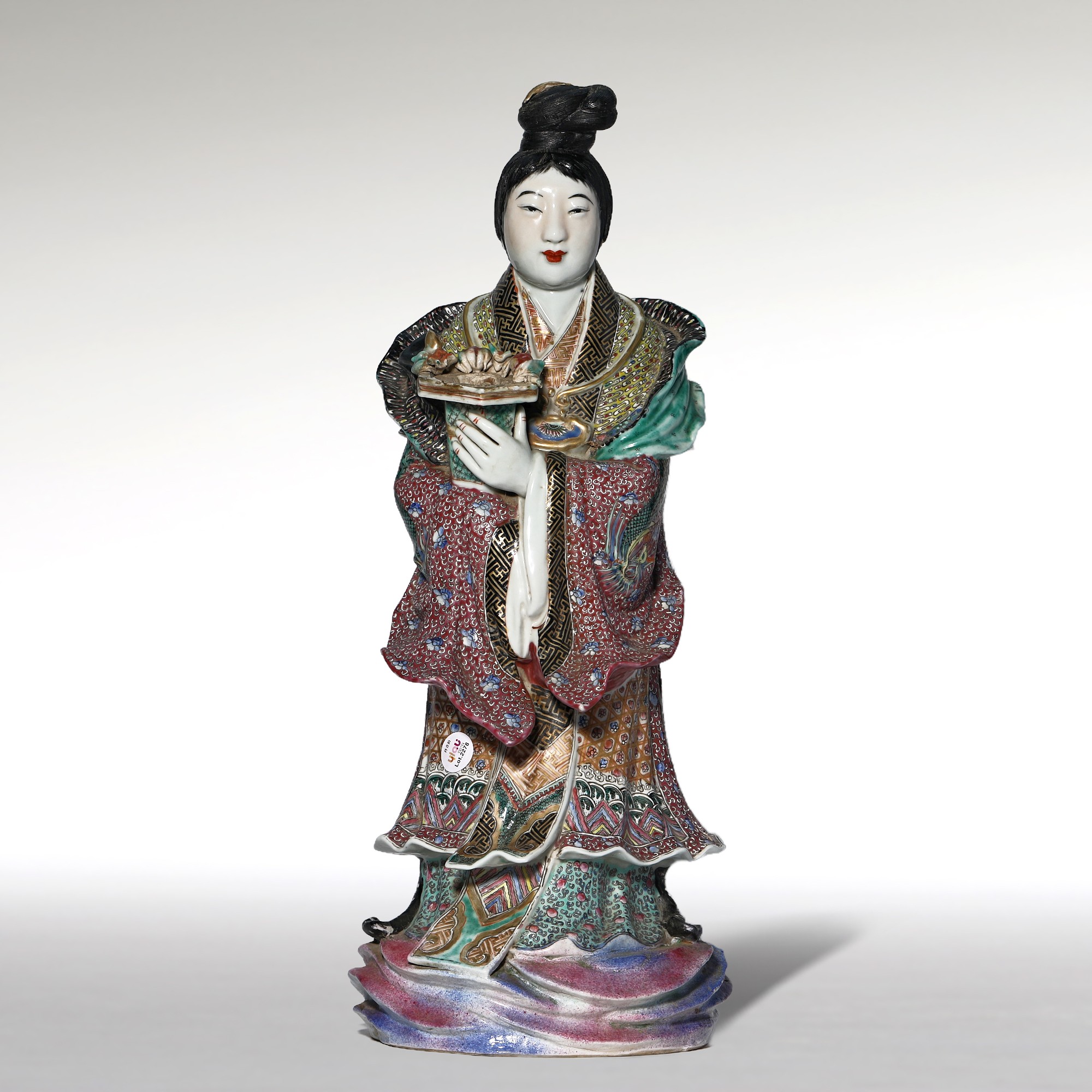 2278民国·福建会馆粉彩人物瓷塑【古董拍卖】