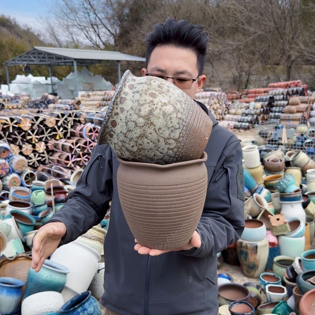 紫砂花盆瑕疵7两个两个