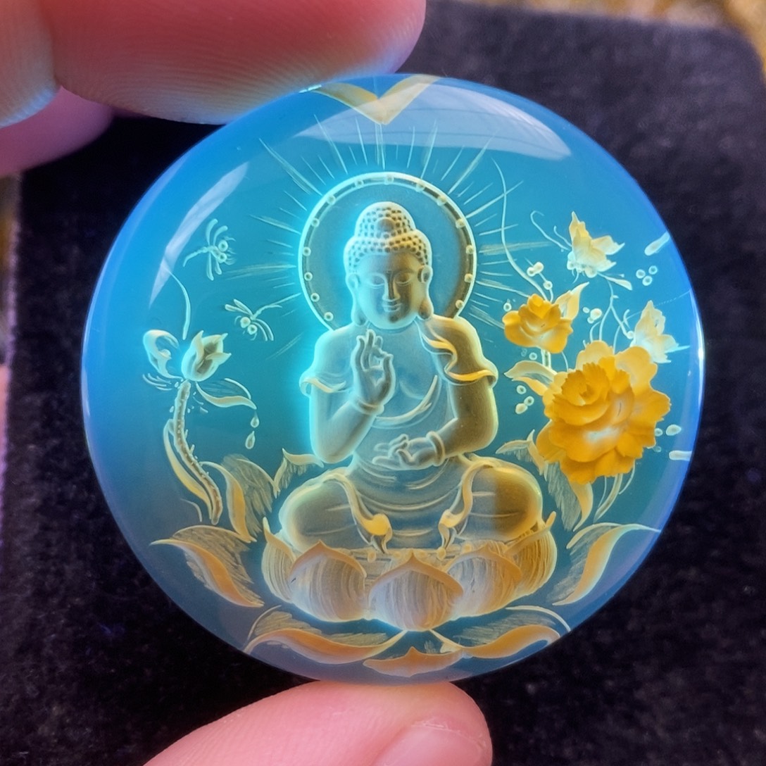 蓝珀未镶嵌吊坠(不含链)