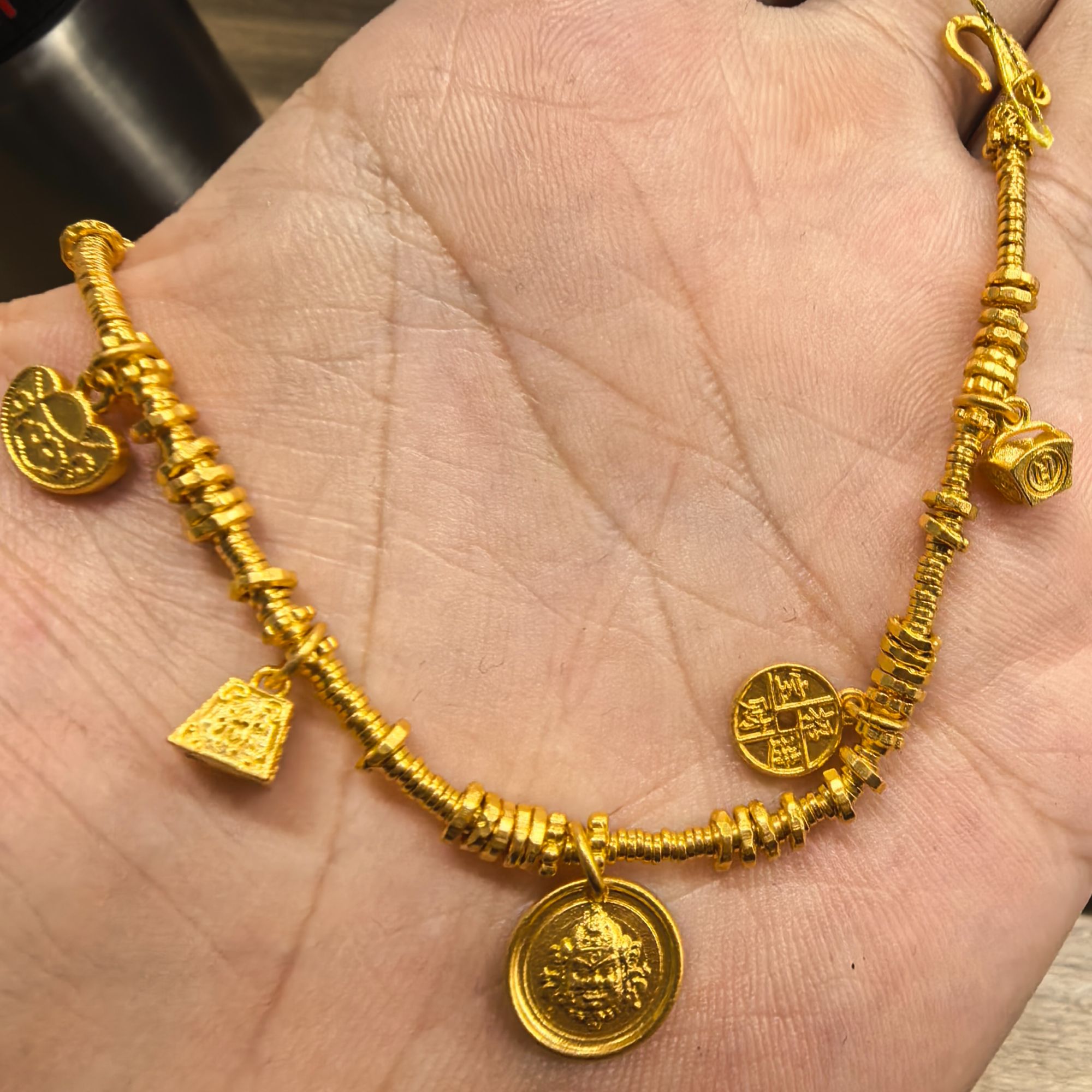 【帆帆专属】素黄财神盘缠手链5G999零附加精致百搭通勤